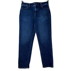 Talbots Simply Flattering Collection Ankle Jeans Dark Wash Blue Women Size 12